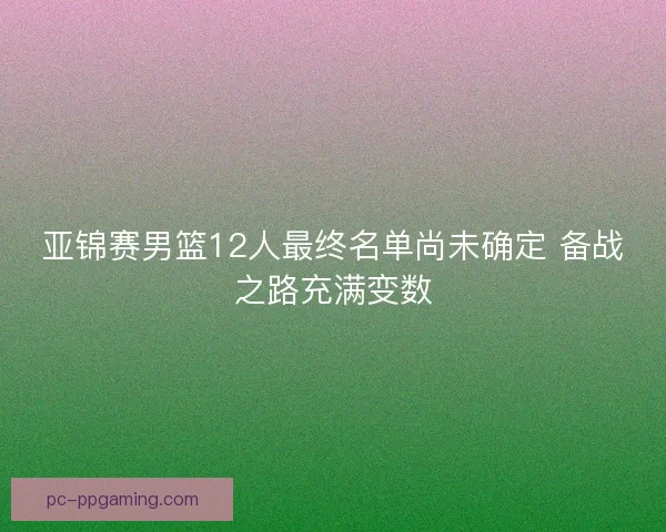 亚锦赛男篮12人最终名单尚未确定 备战之路充满变数